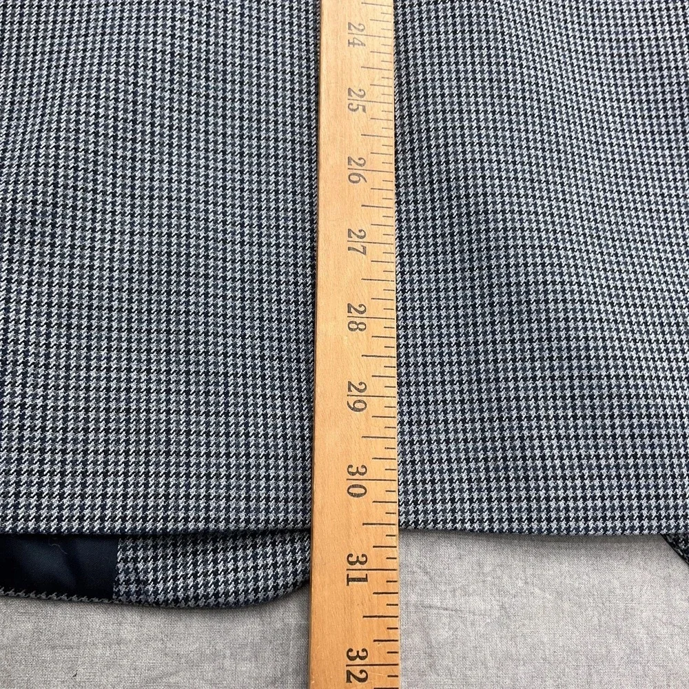 Stafford Blazer Men 46R Black Gray Houndstooth Check Classic Fit Jacket India